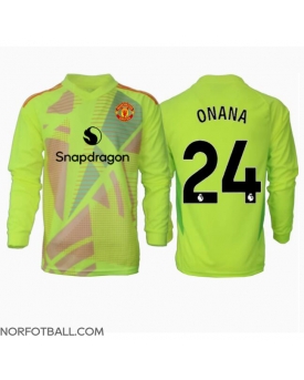 Billige Fotballdrakt Manchester United Andre Onana #24 Keeper Replika Bortedrakt 2024-25 Langermet